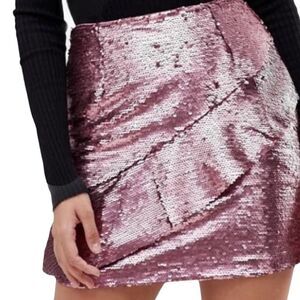 Glamorous Pink Sequined Skirt Size Medium